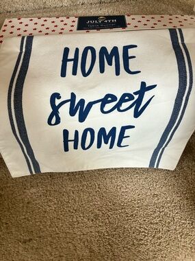Home Sweet Home Blue Table Runner